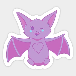 Purple Bat Sticker